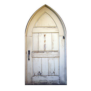 White Gothic Fairy Door - Wall Decal - 5.5" wide x 11" tall