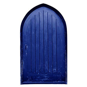 Blue Gothic Fairy Door - Wall Decal - 4" wide x 6.5" tall