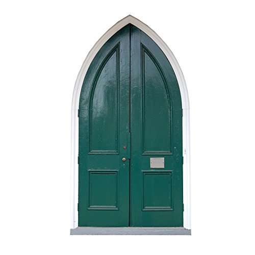 Green Fairy Door - Wall Decal - 4" wide x 7" tall