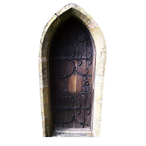 Fancy Wooden Fairy Door - Wall Decal - 3.5" wide x 7" tall