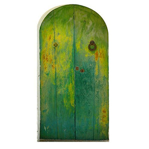 Faded Green Fairy Door - Wall Decal - 5" wide x 9" tall