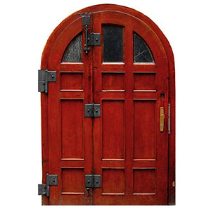 Reddish Brown Fairy Door - Wall Decals - 8" wide x 11" tall