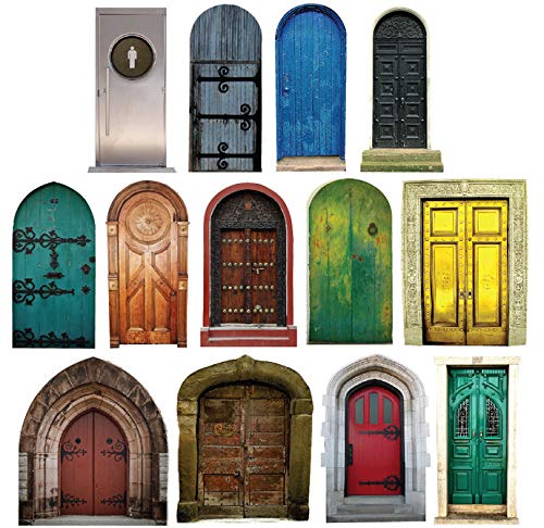 Mini Fairy Doors Collection - 13 Wall Decals - Sizes Shown in Second Product Photo
