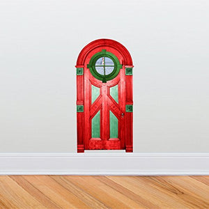 Christmas Door - Wall Decal - 6" wide x 11" tall