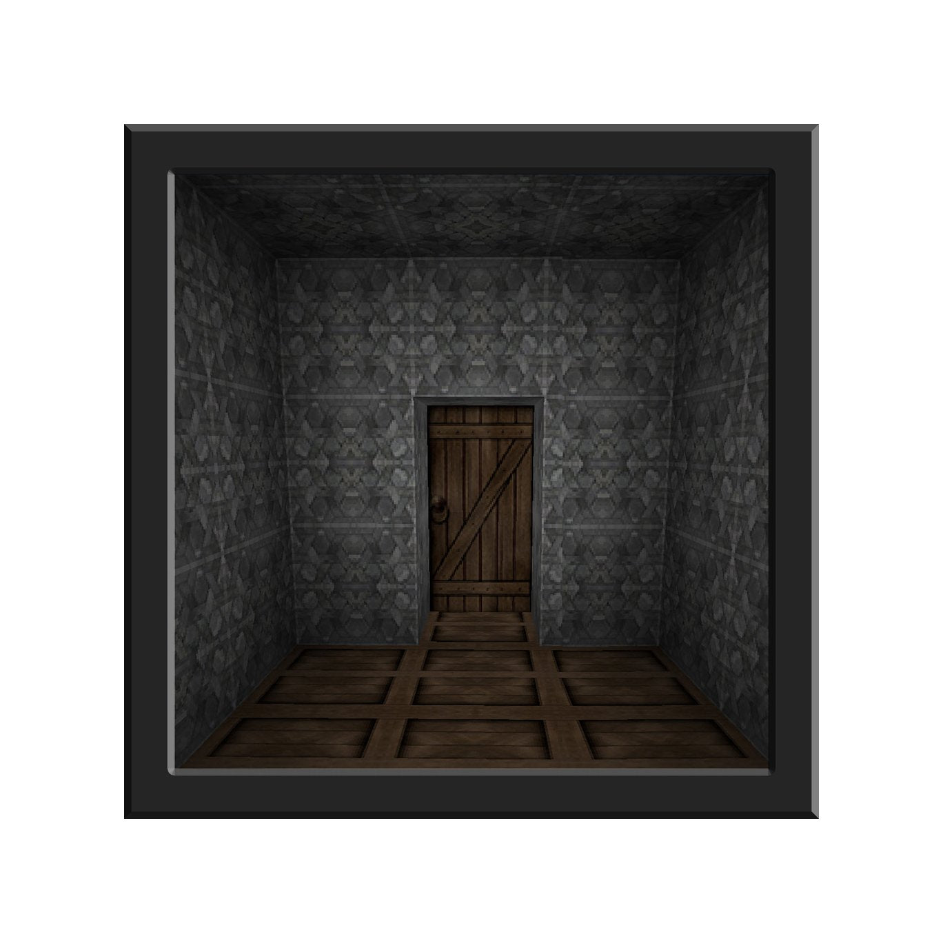 Secret Room Mine Themed Door Decal - 14" wide x 14" tall