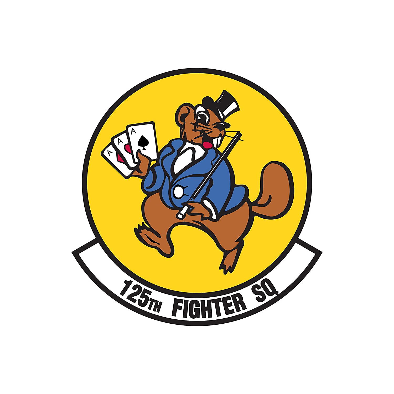 125th Fighter Squadron - Patch Vinyl Decal - Available in Multiple Sizes