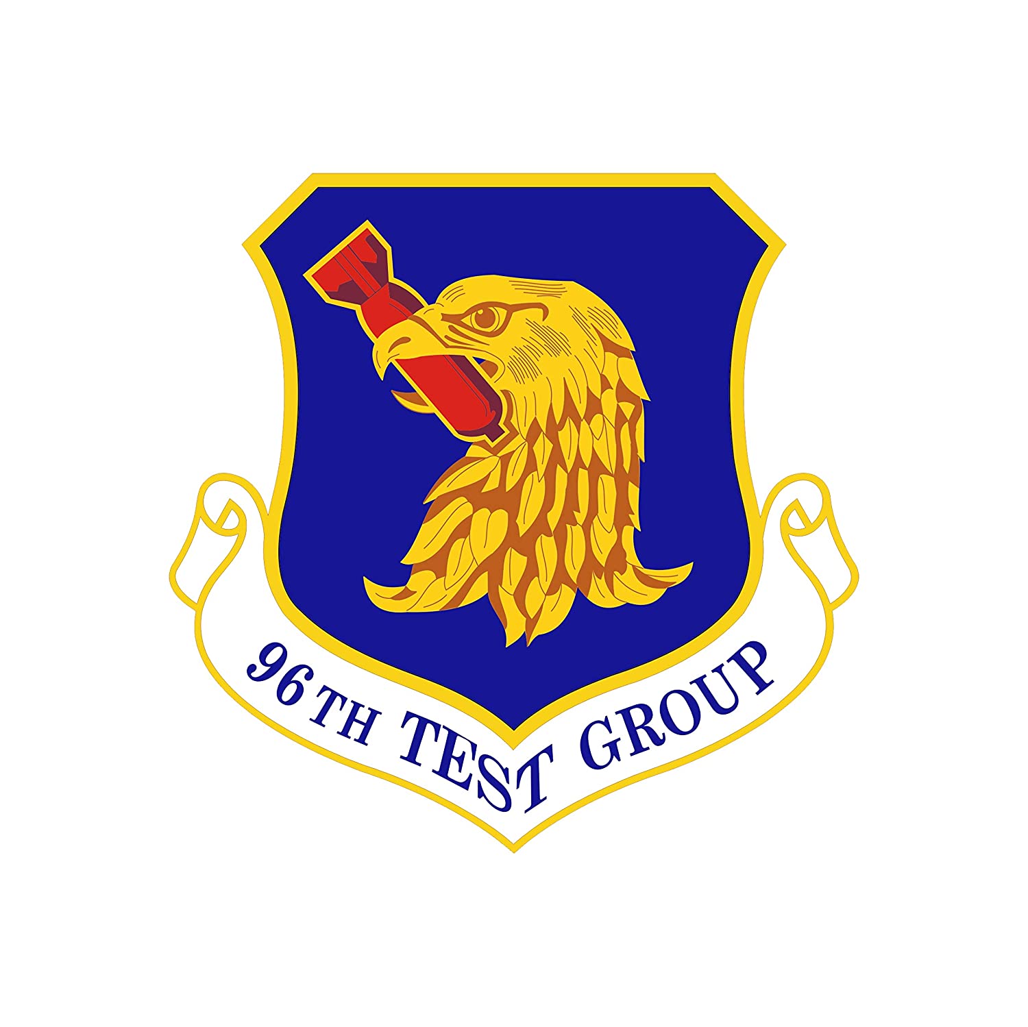 96th Test Group Squadron - Patch Vinyl Decal - Available in Multiple Sizes