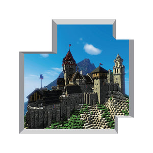 My Castle My Home Mine Themed Wall Mural - 42" tall x 42" wide