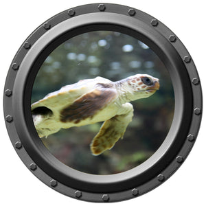 Baby Sea Turtle Porthole Wall Decal