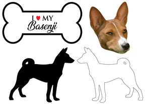 Basenji - Dog Breed Decals (Set of 16) - Sizes in Description