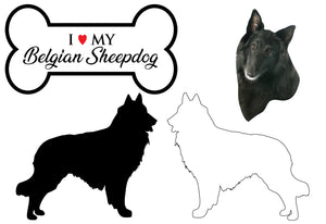 Belgian Sheepdog - Dog Breed Decals (Set of 16) - Sizes in Description