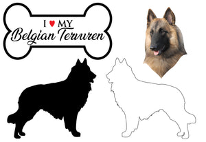 Belgian Tervuren - Dog Breed Decals (Set of 16) - Sizes in Description
