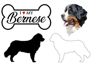 Bernese - Dog Breed Decals (Set of 16) - Sizes in Description