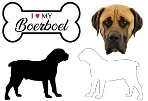 Boerboel - Dog Breed Decals (Set of 16) - Sizes in Description
