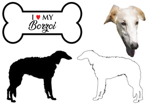 Borzoi - Dog Breed Decals (Set of 16) - Sizes in Description