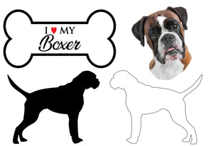 Boxer - Dog Breed Decals (Set of 16) - Sizes in Description