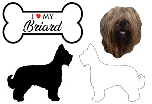 Briard - Dog Breed Decals (Set of 16) - Sizes in Description