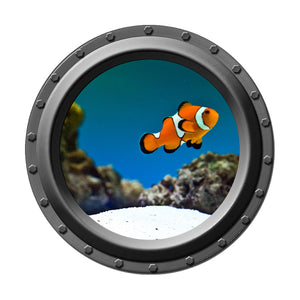 The Bright Clown Fish Porthole Wall Decal