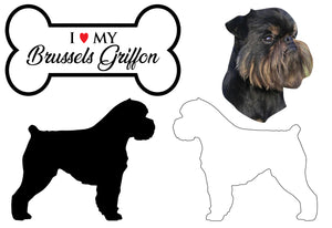 Brussels Griffon - Dog Breed Decals (Set of 16) - Sizes in Description