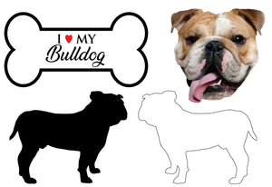 Bulldog - Dog Breed Decals (Set of 16) - Sizes in Description