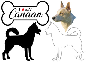 Canaan - Dog Breed Decals (Set of 16) - Sizes in Description