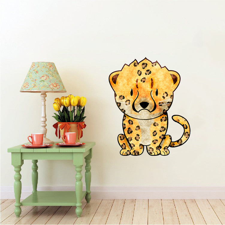 Cheetah - Jagluiperd - Safari Animals Series - Wall Decal - Great For Nurseries & Children Rooms