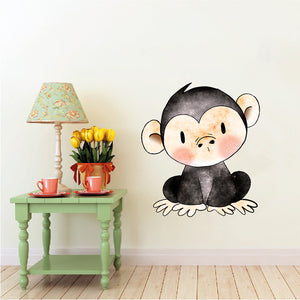 Chimpanzee - Sjimpansee - Safari Animals Series - Wall Decal - Great For Nurseries & Children Rooms