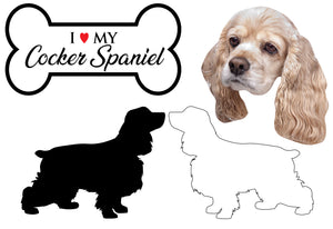 Cocker Spaniel - Dog Breed Decals (Set of 16) - Sizes in Description