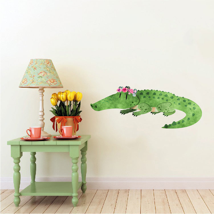Crocodile with Flowers - Krokodil - Safari Animals Series
