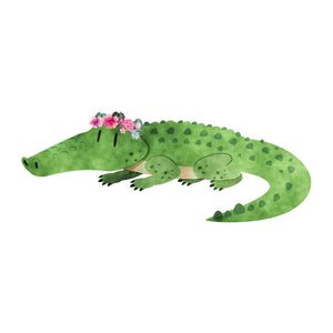 Crocodile with Flowers - Krokodil - Safari Animals Series