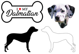 Dalmatian - Dog Breed Decals (Set of 16) - Sizes in Description