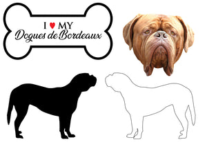 Dogues de Bordeaux - Dog Breed Decals (Set of 16) - Sizes in Description