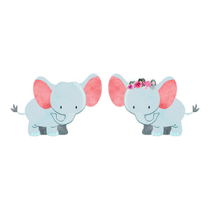 Elephant Pair - Set of 2 Decals - Safari Animals Series