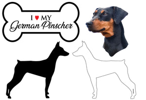 German Pinscher - Dog Breed Decals (Set of 16) - Sizes in Description
