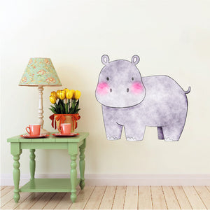 Hippopotamus - Seekoei - Safari Animals Series - Wall Decal - Great For Nurseries & Children Rooms
