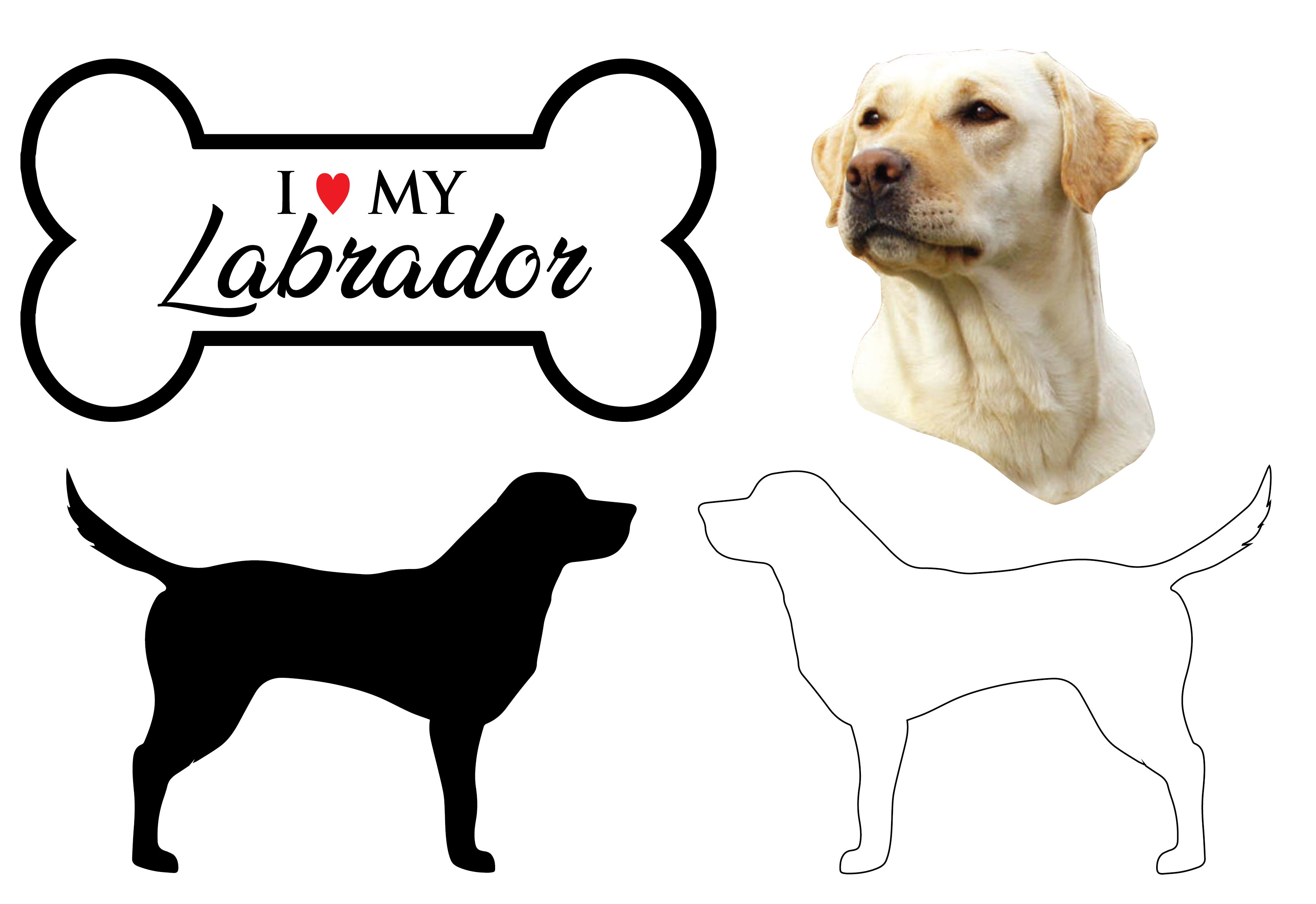 Labrador - Dog Breed Decals (Set of 16) - Sizes in Description