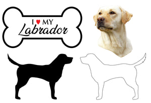 Labrador - Dog Breed Decals (Set of 16) - Sizes in Description