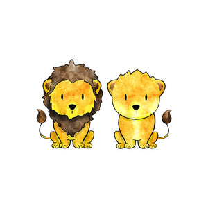 Lion and Lioness Pair - Set of 2 Decals - Safari Animals Series