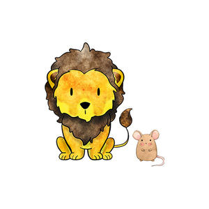 Lion and Mouse Set - Set of 2 Decals - Safari & Woodland