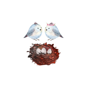 Love Birds Set - Set of 3 Decals - Woodland Creatures