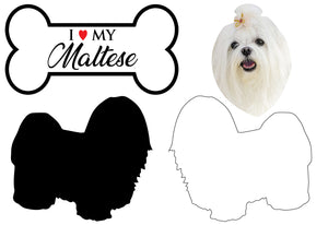 Maltese - Dog Breed Decals (Set of 16) - Sizes in Description