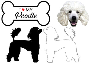 Poodle - Dog Breed Decals (Set of 16) - Sizes in Description