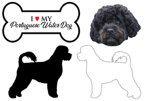 Portuguese Water Dog - Dog Breed Decals (Set of 16) - Sizes in Description