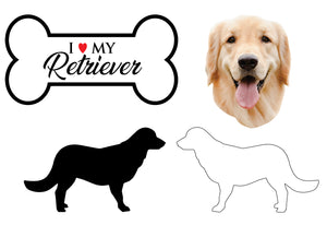 Retriever - Dog Breed Decals (Set of 16) - Sizes in Description