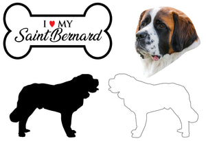 Saint Bernard - Dog Breed Decals (Set of 16) - Sizes in Description