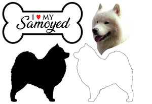 Samoyed - Dog Breed Decals (Set of 16) - Sizes in Description