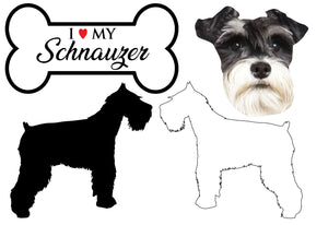 Schnauzer - Dog Breed Decals (Set of 16) - Sizes in Description