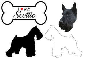 Scottie - Dog Breed Decals (Set of 16) - Sizes in Description
