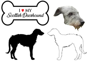 Scottish Deerhound - Dog Breed Decals (Set of 16) - Sizes in Description