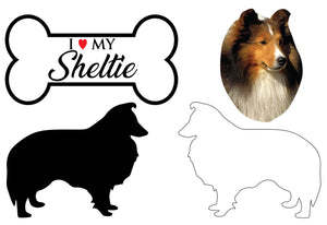 Sheltie - Dog Breed Decals (Set of 16) - Sizes in Description